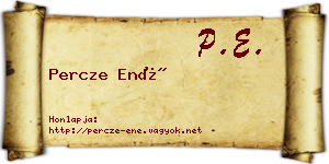 Percze Ené névjegykártya